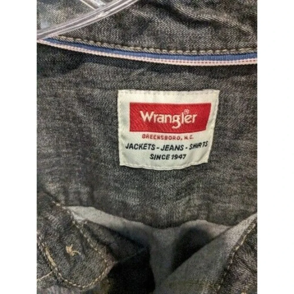 Wrangler Men's 100% Cotton‎ Long Sleeve Heavy Button Down 2XL Jean Shacket